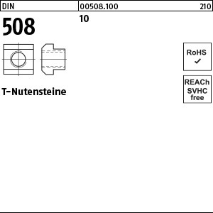 1.005080.10000 - DIN 508  T-Nutenstein, Stahl 10