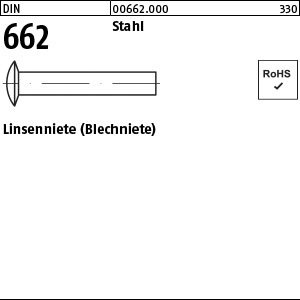 1.006620.00000 - DIN 662  Linsenniet (Blechniet), Stahl