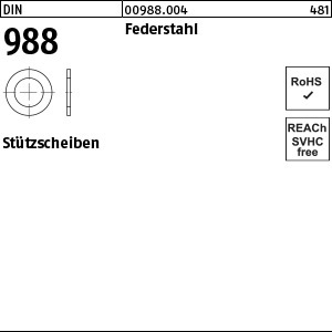 1.009880.00400 - DIN 988  Pass-Scheibe, Stützscheibe, Federstahl