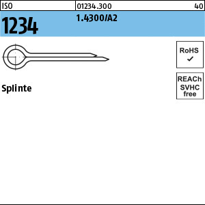 1.012340.30000 - ISO 1234  Splint, A1 (1.4300)/A2 rostfrei