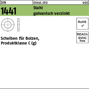1.014410.01000 - DIN 1441  Scheibe für Bolzen, Pkl. C (g), Stahl gal Zn