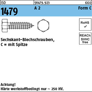 1.014799.92300 - ISO 1479  Blechschraube, Außensechskant, Form C, A2