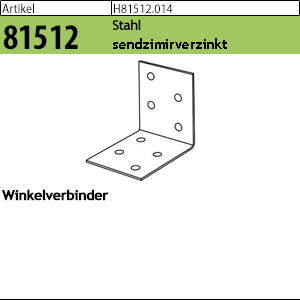 1.815120.01400 - ART 81512  Winkelverbinder, Stahl svz