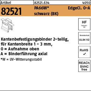 1.825210.63400 - ART 82521  Befestigungsbinder, Form O-A, PA 6.6 W schwarz