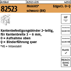 1.825230.63500 - ART 82523  Befestigungsbinder, Form O-Q, PA 6.6 HS schwarz