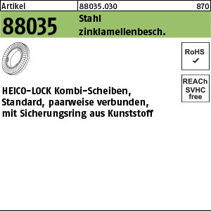 1.880350.03000 - ART 88035  HEICO-LOCK Kombi-Scheibe, HKS, Stahl flZnnc