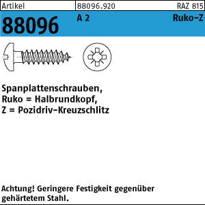1.880960.92000 - ART 88096  Spanplattenschraube RuKo Z, A2