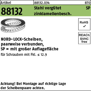 1.881320.03400 - ART 88132  NORD-LOCK Scheibe NL SP, Stahl verg. flZnnc