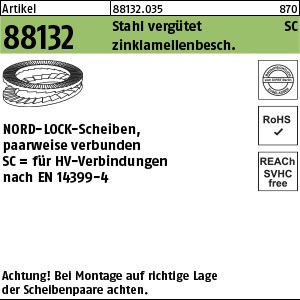 1.881320.03500 - ART 88132  NORD-LOCK Scheibe NL SC, Stahl verg. flZnnc