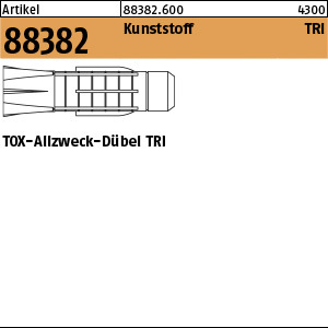 1.883820.60000 - ART 88382  TOX Allzweck-Dübel TRI, Kunststoff