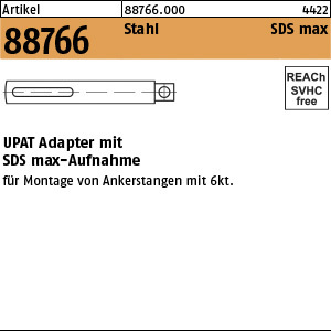 1.887660.00000 - ART 88766  UPAT Adapter mit SDS max Aufnahme, Stahl