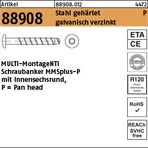 1.889080.01200 - ART 88908  MULTI-MONTI Anker MMSplus-P, Stahl geh. gal Zn