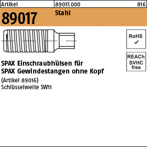 1.890170.00000 - ART 89017  SPAX Einschraubhülse für SPAX Gewindestangen, Stahl